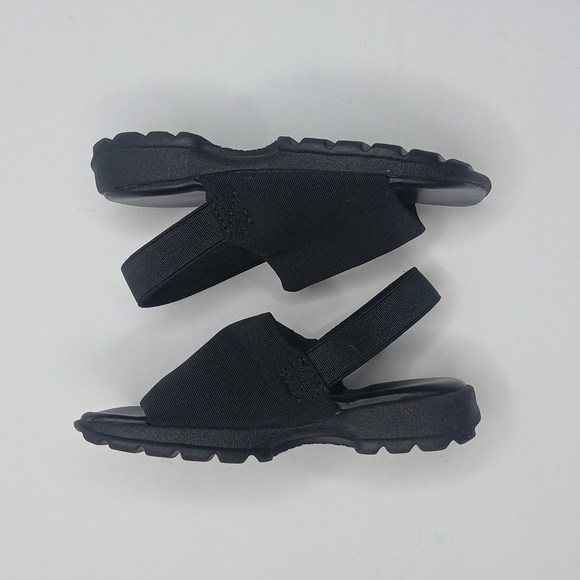 Black fabric slingback slide sandal - Picture 5 of 8